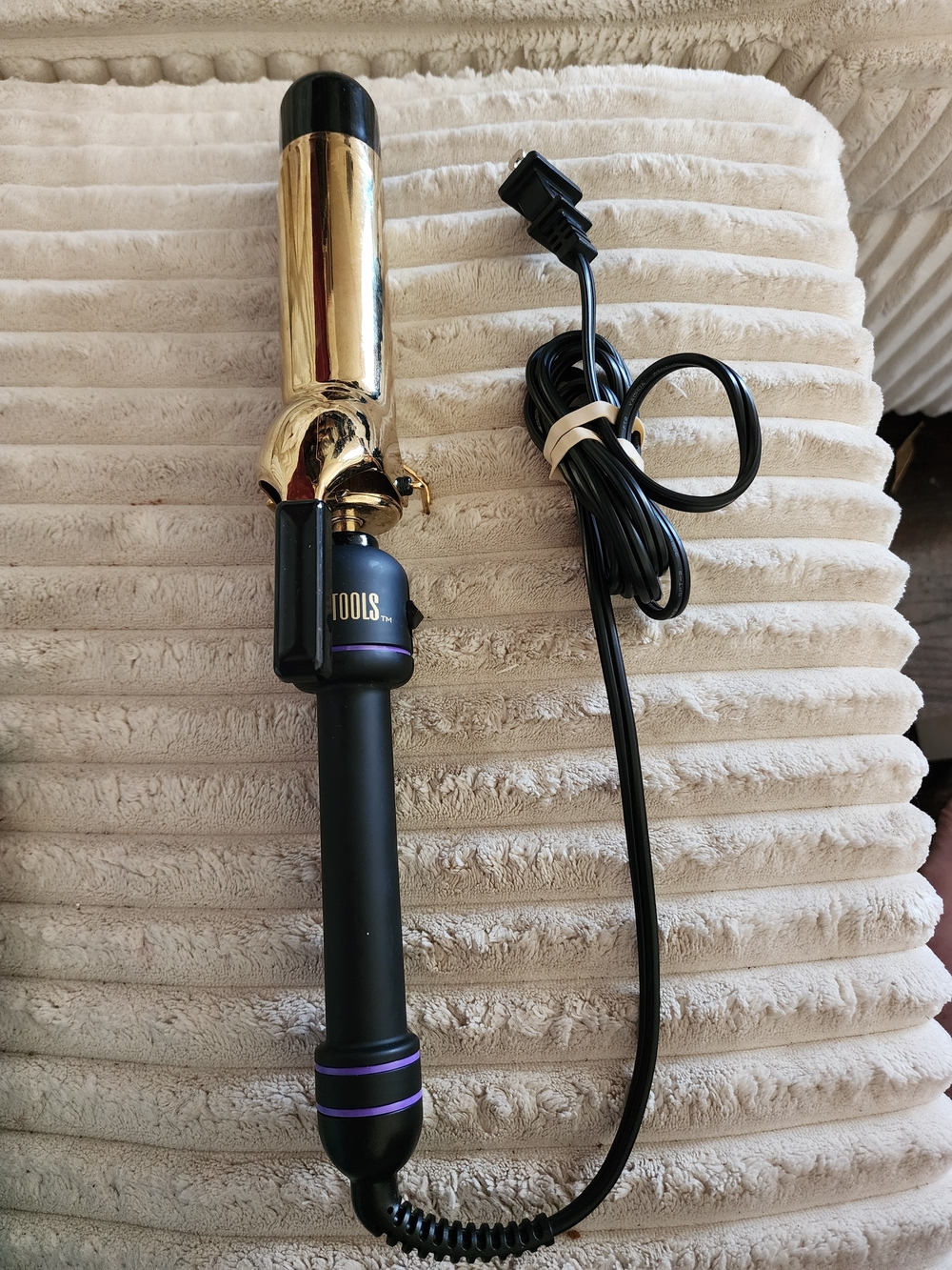 1.5 Inch Hair Curling Iron with Purple Accents - Professional Styling Tool